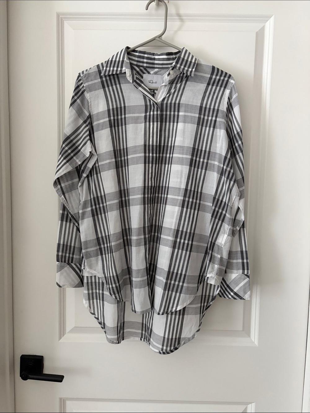 Rails Shirt in Black and White Plaid